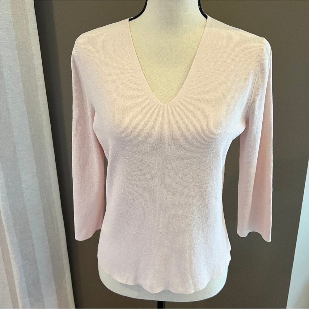 Express Light Pink V-Neck